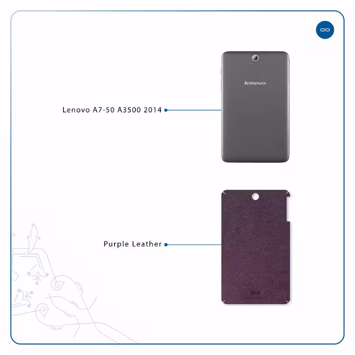 برچسب پوششی ماهوت مدل Purple-Leather مناسب برای تبلت لنوو A7-50 A3500 2014