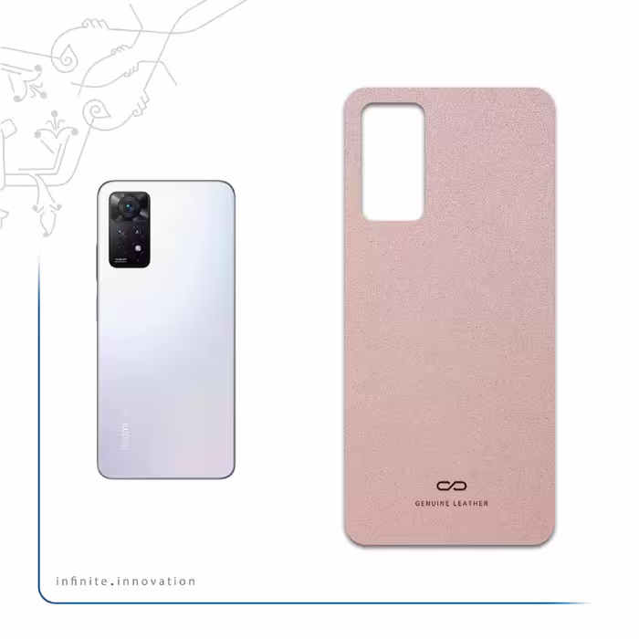 برچسب پوششی ماهوت مدل Rose-Gold-Leather مناسب برای گوشی موبایل شیائومی Redmi Note 11 Pro Plus 5G (India)