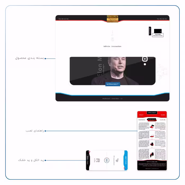 برچسب پوششی ماهوت مدل Elon Musk مناسب برای تبلت سامسونگ Galaxy Tab A 10.1 2016 T585