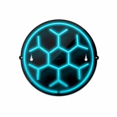 چراغ دیواری نئون دیزاین مدل Soccer-Ball-BL_TBL