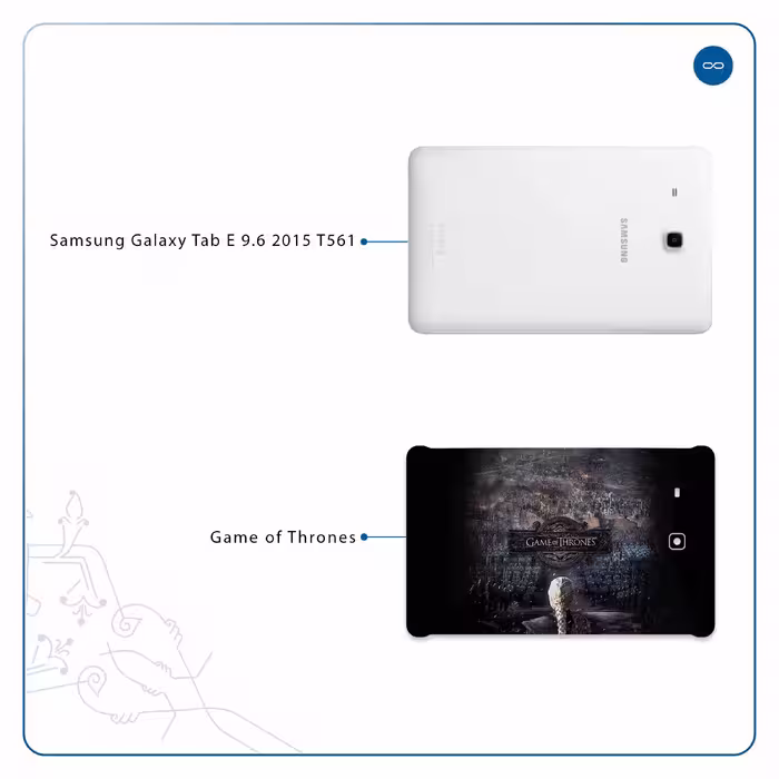 برچسب پوششی ماهوت مدل Game of Thrones مناسب برای تبلت سامسونگ Galaxy Tab E 9.6 2015 T561