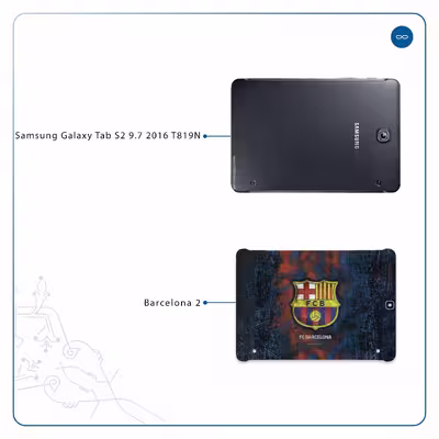 برچسب پوششی ماهوت مدل BARCELONA-2 مناسب برای تبلت سامسونگ Galaxy Tab S2 9.7 2016 T819N