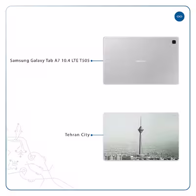 برچسب پوششی ماهوت مدل Tehran City مناسب برای تبلت سامسونگ Galaxy Tab A7 10.4 LTE 2020 T505