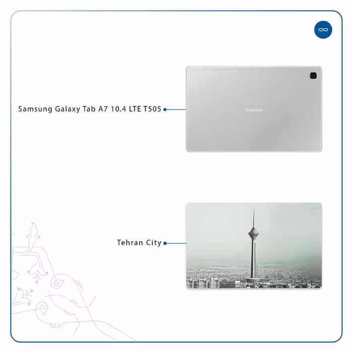 برچسب پوششی ماهوت مدل Tehran City مناسب برای تبلت سامسونگ Galaxy Tab A7 10.4 LTE 2020 T505