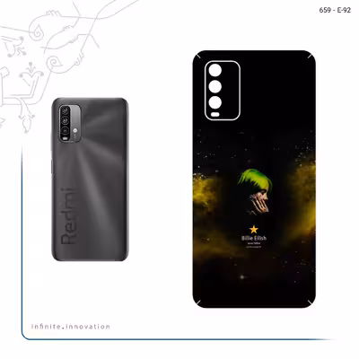 برچسب پوششی ماهوت مدل Billie Eilish مناسب برای گوشی موبایل شیائومی Redmi Note 9 4G