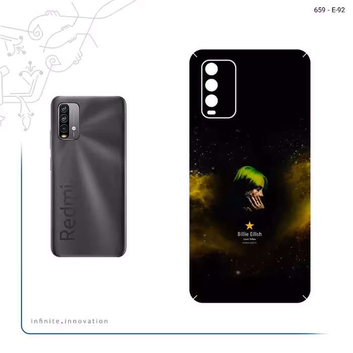 برچسب پوششی ماهوت مدل Billie Eilish مناسب برای گوشی موبایل شیائومی Redmi Note 9 4G