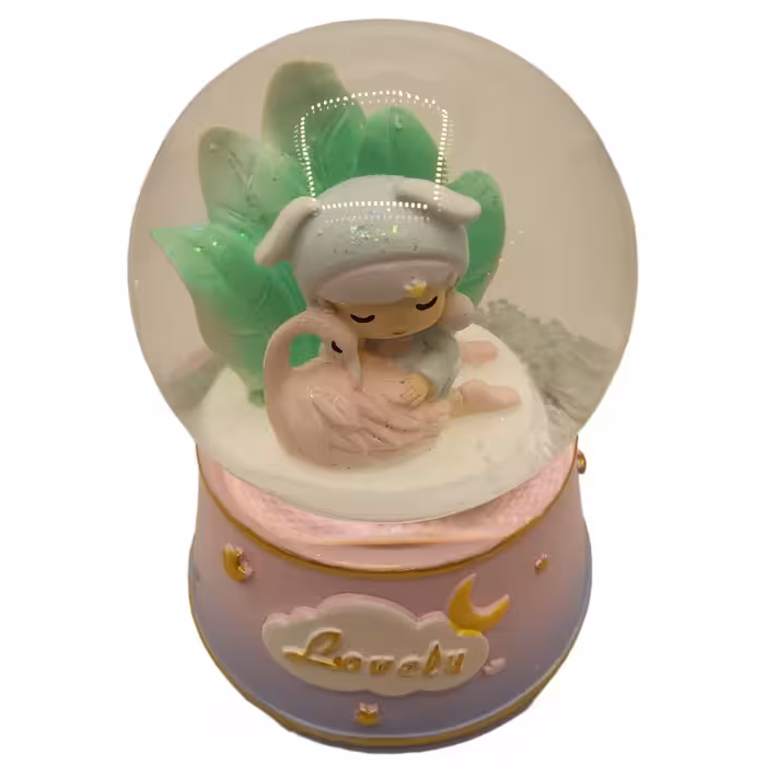 گوی موزیکال مدل  پمپی دختر مهربون و قو