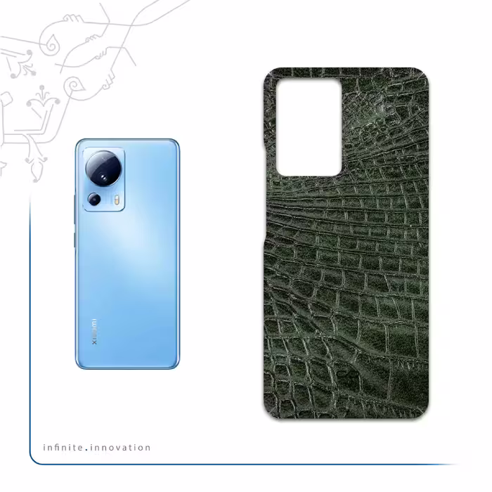برچسب پوششی ماهوت مدل Green-Crocodile-Leather مناسب برای گوشی موبایل شیائومی 13 Lite
