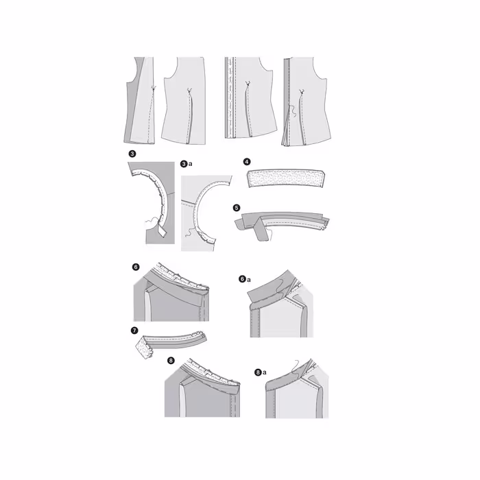 الگو خیاطی تاپ و بلوز زنانه بوردا استایل کد 6527 سایز 34 تا 46 متد مولر
