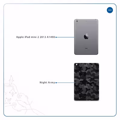برچسب پوششی ماهوت مدل Night-Army مناسب برای تبلت اپل iPad mini 2 2013 A1490
