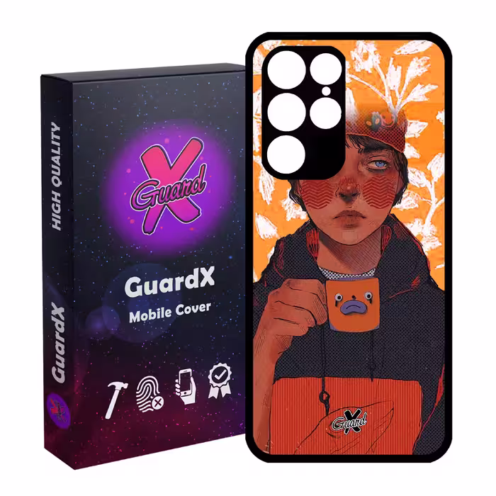 کاور گارد ایکس طرح Girl مدل Glass10319 مناسب برای گوشی موبایل سامسونگ Galaxy S22 Ultra