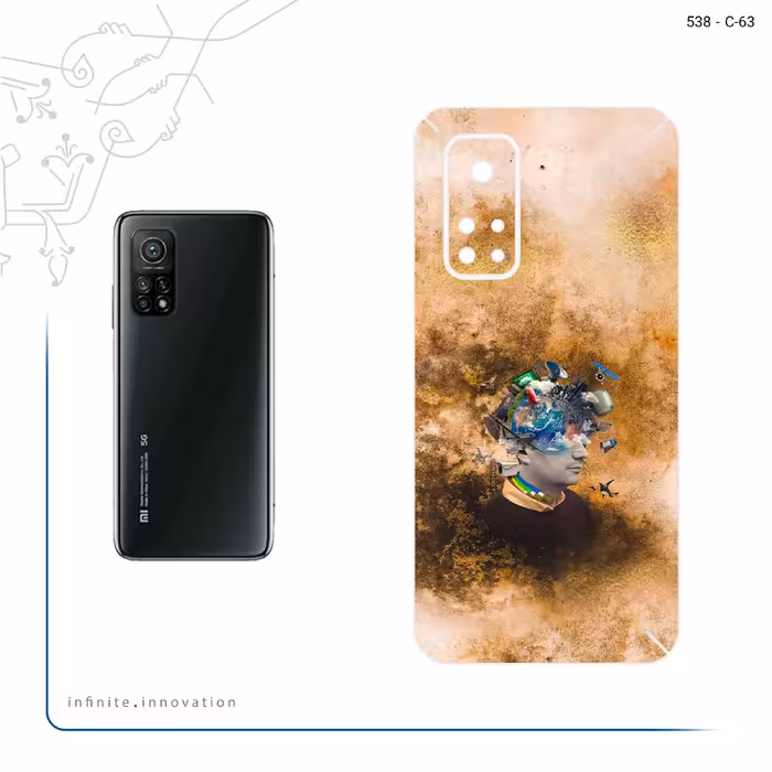 برچسب پوششی ماهوت مدل Collage of surreal Portrait of Men مناسب برای گوشی موبایل شیائومی Mi 10T 5G