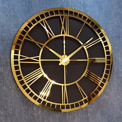 ساعت دیواری اِلِنسی مدل پروانه به همراه تابلو