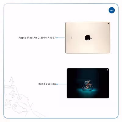 برچسب پوششی ماهوت مدل Road cycling مناسب برای تبلت اپل iPad Air 2 2014 A1567