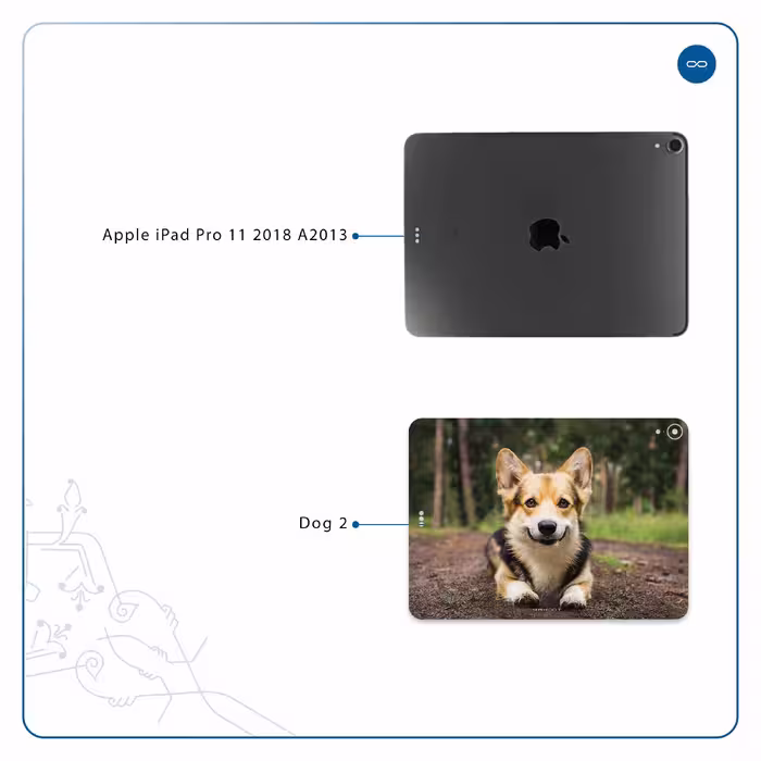 برچسب پوششی ماهوت مدل Dog-2 مناسب برای تبلت اپل iPad Pro 11 2018 A2013