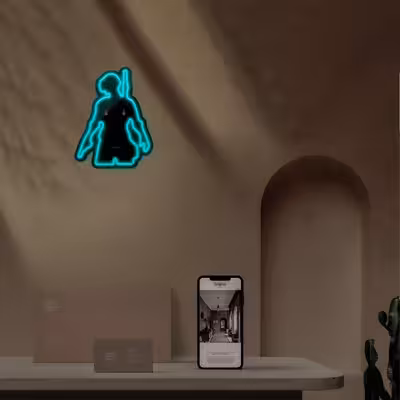 چراغ دیواری نئون دیزاین طرح Pubg-BL_TBL