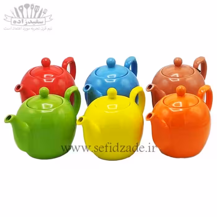 قوری چینی شکس (SHEX) مدل مجید رنگی 750ml