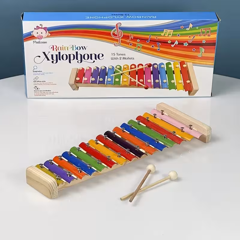 بلز چوبی کودک 15 تیغه رنگین کمان پالیزان