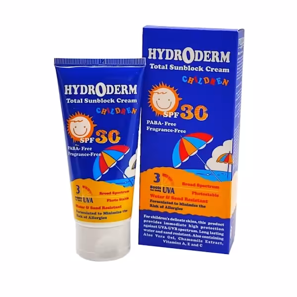 کرم ضد آفتاب کودکان هیدرودرم spf30