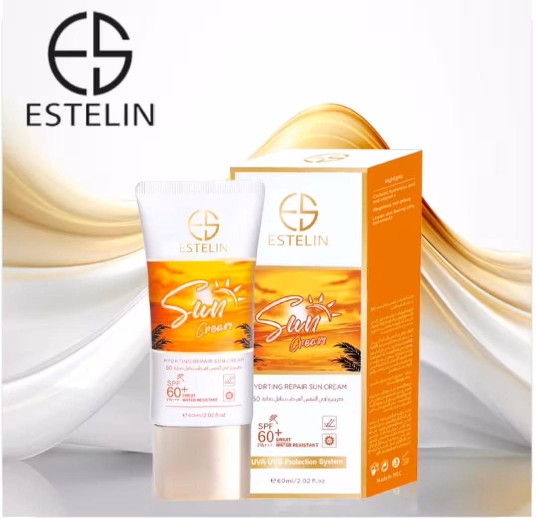 کرم ضد آفتاب مرطوب کننده و ترمیم کننده ESTELIN SPF60