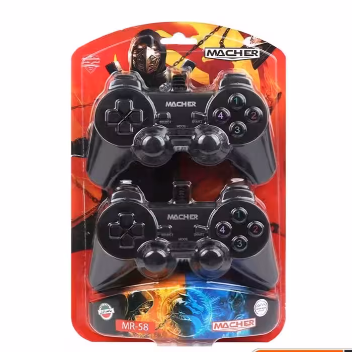 دسته بازی گیم پد دوبل شوک دار macher مدل mr58