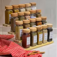 استند جا ادویه  مکارتی ترکیب پلاکسی و چوب چهار طبقه مدل 010 ارتین20عددی عمده شاتوت (پس کرایه)