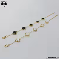 دستبند ونکلیف استیل رنگ ثابت (مشکی و سفید)