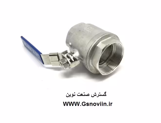 شیر گازی "11/2 اینچ 2000 وگ دو تیکه استنلس استیل رزوه ای