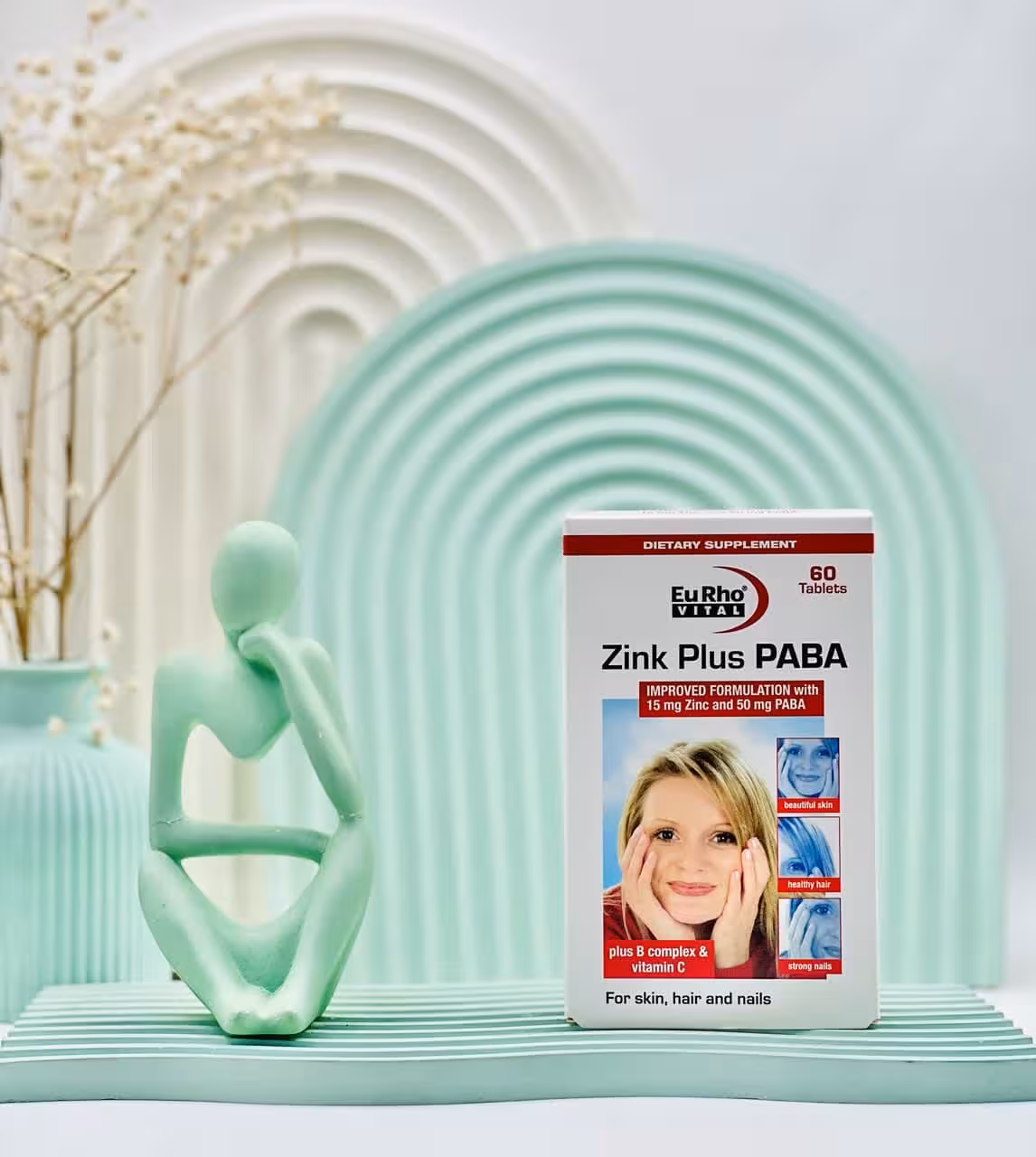 قیمت و خرید قرص زینک پلاس پابا یوروویتال 60 عددی -