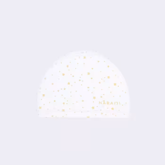 کلاه شنا نابایجی – دکتلون Nabaiji Coated Mesh Swimming Cap – Printed Fabric – Size S – White