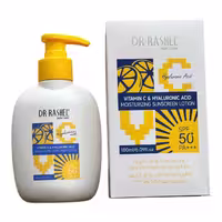 لوسیون ضد آفتاب صورت و بدن ویتامین سی و هیالورونیک اسید دکتر راشل SPF50