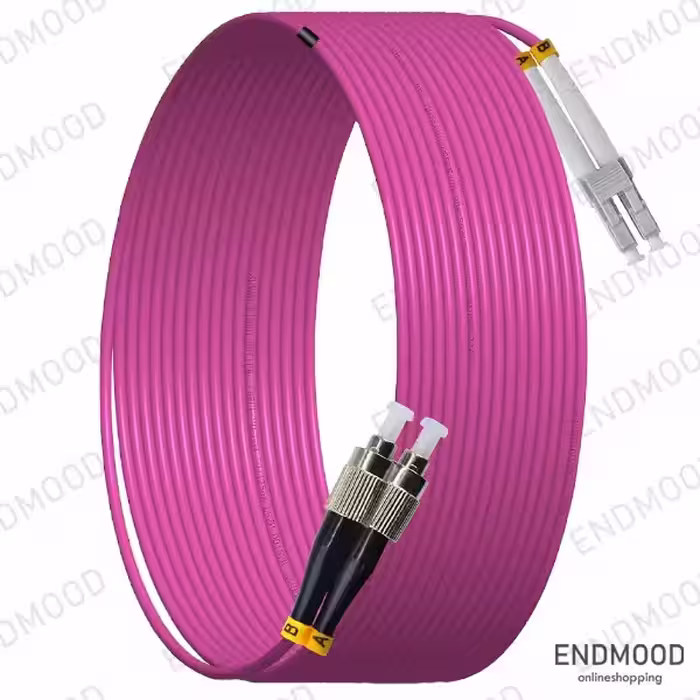 پچ کورد فیبر نوری 1 متری داپلکس نگزنس Nexans OM4 LC-FC