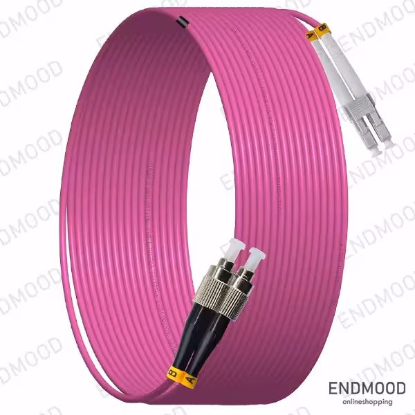 پچ کورد فیبر نوری 1 متری داپلکس نگزنس Nexans OM4 LC-FC
