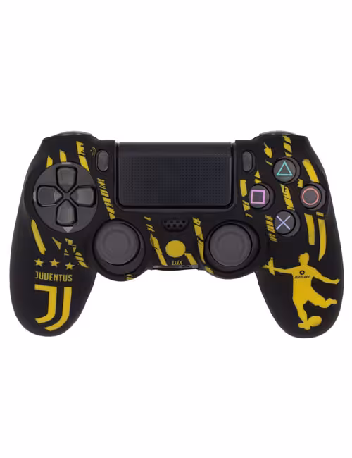 روکش محافظ دسته PS4 لیزری مشکی زرد طرح یوونتوس کد a