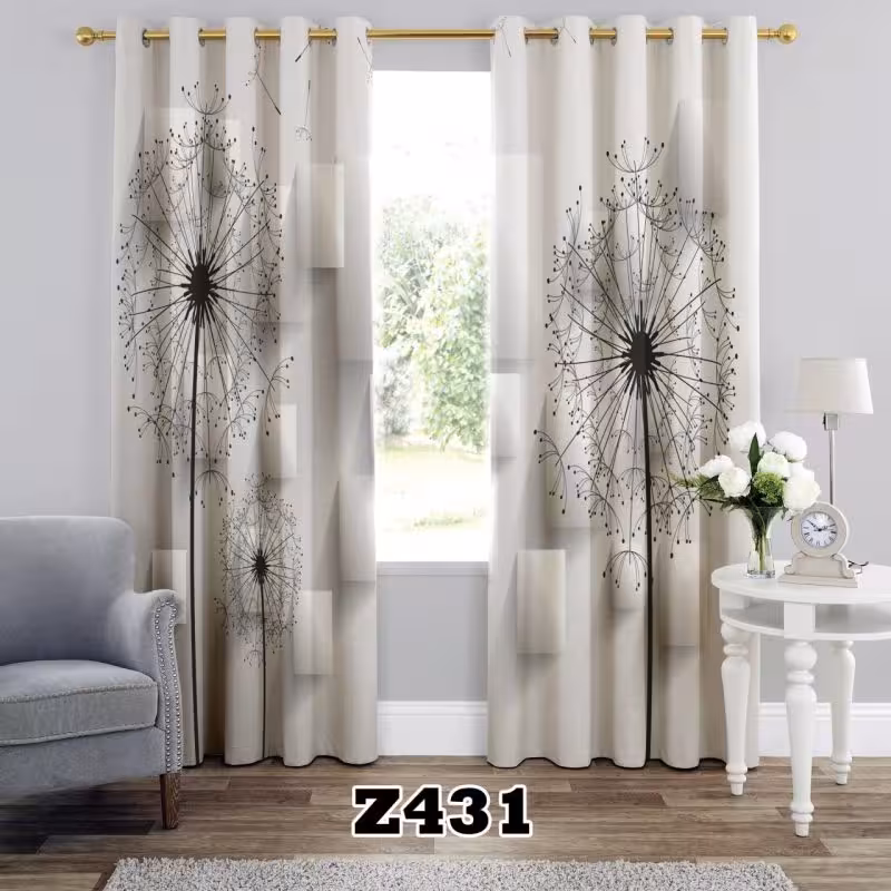 پرده سه بعدی طرح گل