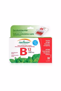نوارهای حل سریع ویتامین B12 برند Jamieson - بسته 30 عددی