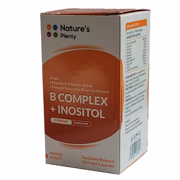 کپسول ب کمپلکس و اینوزیتول نیچرز پلنتی 60 عددی