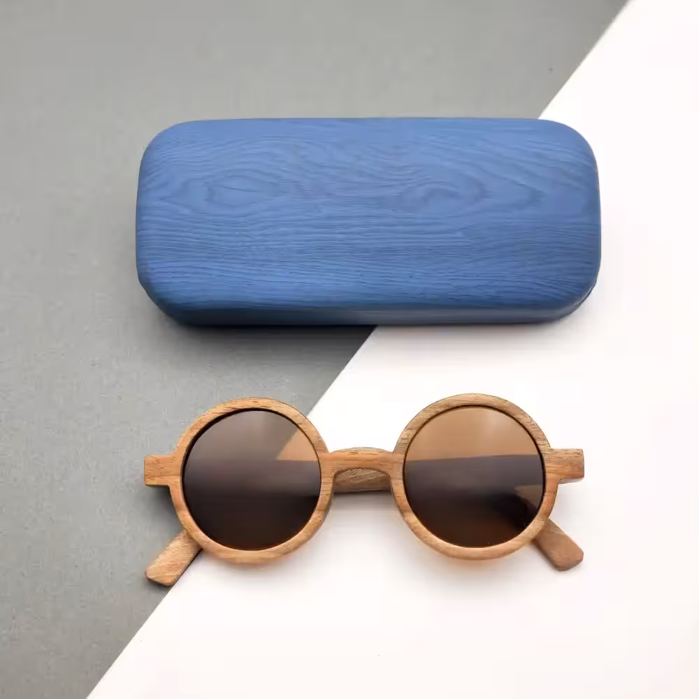 عینک چوبی دست‌ساز پلاریزه مدل 5057