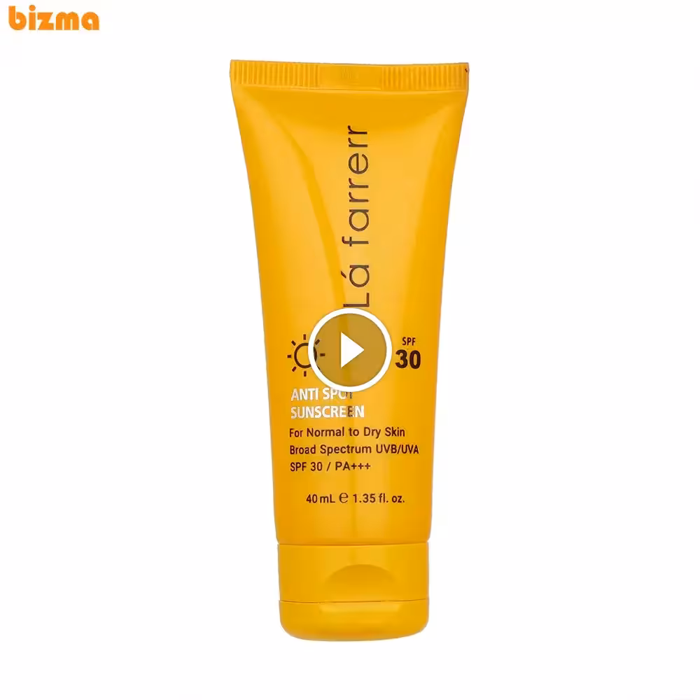 کرم ضد آفتاب و ضد لک بی رنگ لافارر مدل SPF30 مناسب پوست نرمال و خشک حجم 40 میلی لیتر