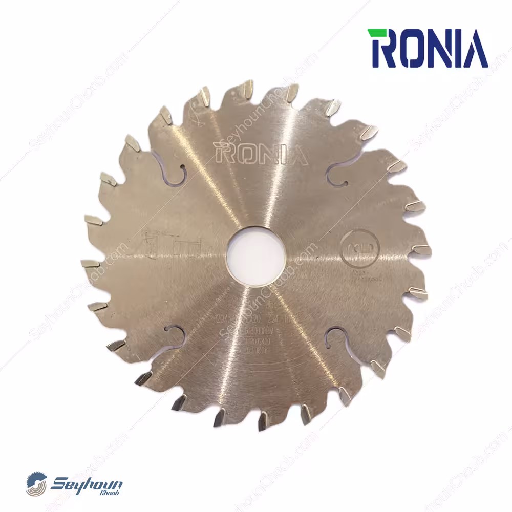 تیغ اره الماسه خط زن پانل بر قطر 12 سانتی متر 24 دندانه رونیا مدل RONIA BS12002420-1