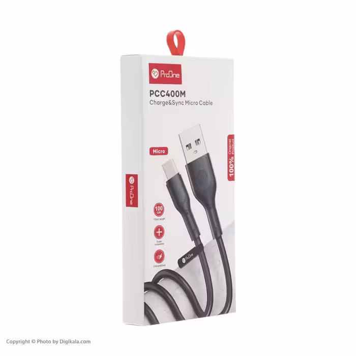 کابل تبدیل USB به microUSB پرووان مدل PCC400M، طول 1 متر