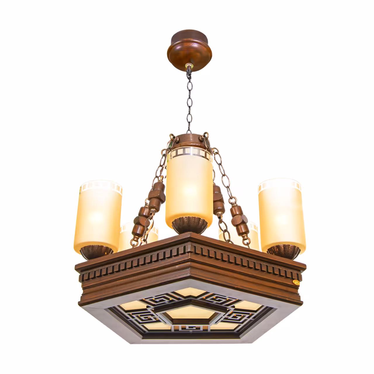 لوستر چوبی پرستیژ 5 شعله دارکار