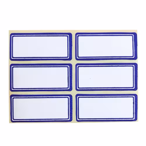 برچسب سفید اسم وفامیل سایز 2*5