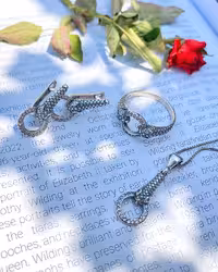 نیمست نقره جواهری کد 00035