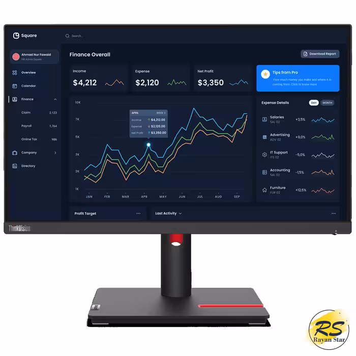 مانیتور لنوو 22 اینچ فریم لس T22i-30