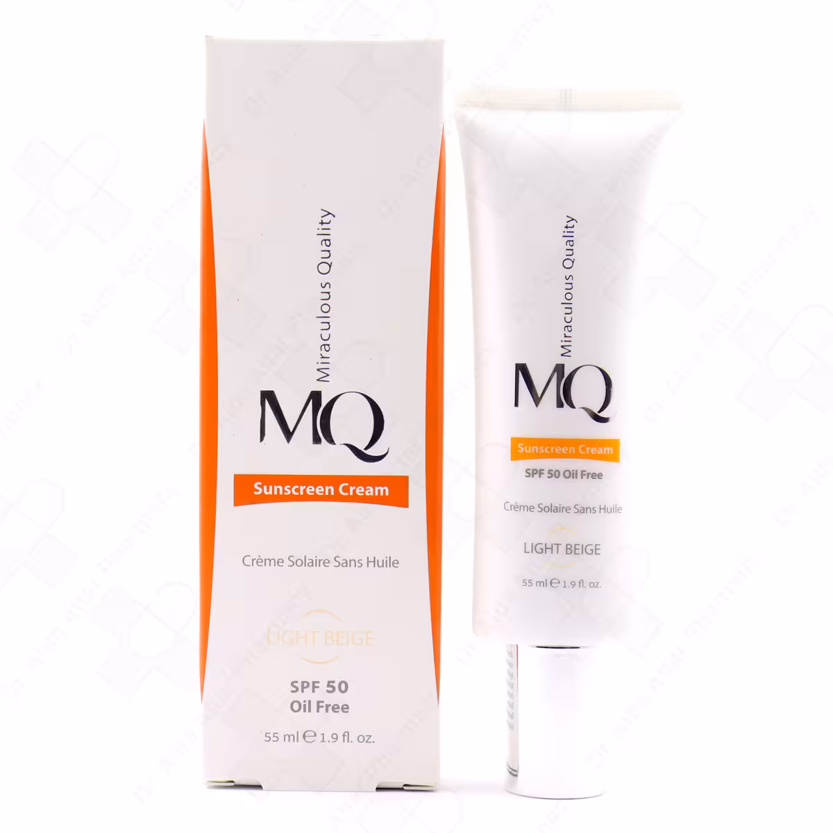 کرم ضد آفتاب فاقد چربی بژ روشن SPF50 ام کیو 55 میلی لیتر