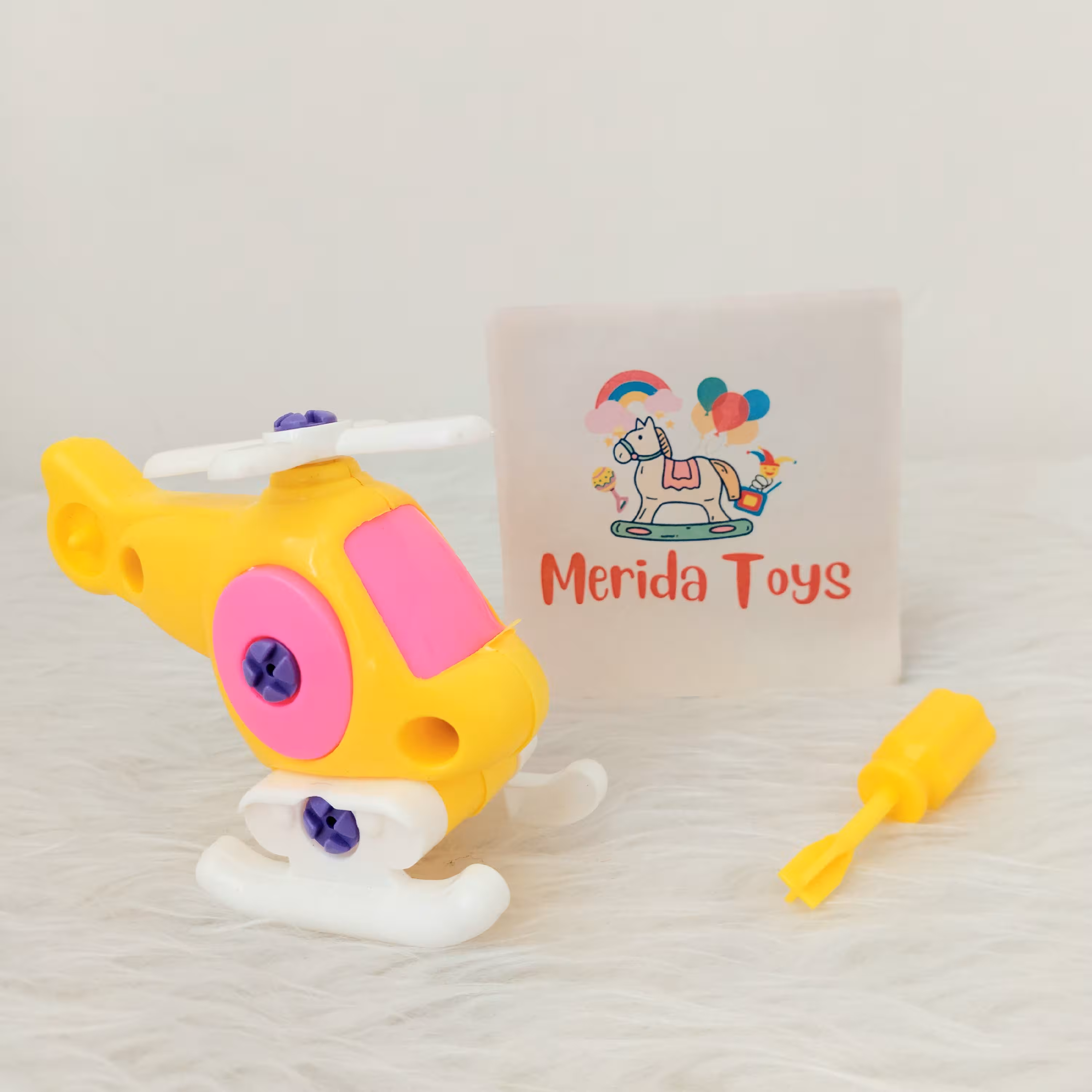 هلی کوپتر پازلی آموزشی فکری رنگ زرد