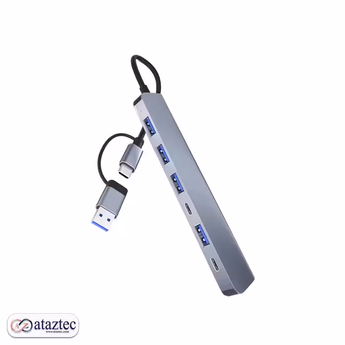 تبدیل و هاب 7 پورت مدل BYL-2217TU | با عملکرد شارژ چندگانه