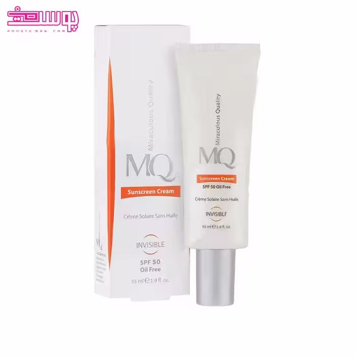 کرم ضد آفتاب بی رنگ فاقد چربی SPF50 ام کیو حجم 55ml