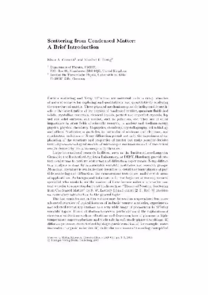 خرید و دانلود نسخه کامل کتاب Particle Scattering, X-Ray Diffraction, and Microstructure of Solids and Liquids